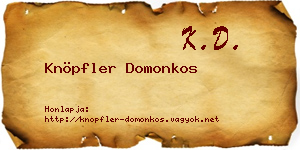 Knöpfler Domonkos névjegykártya